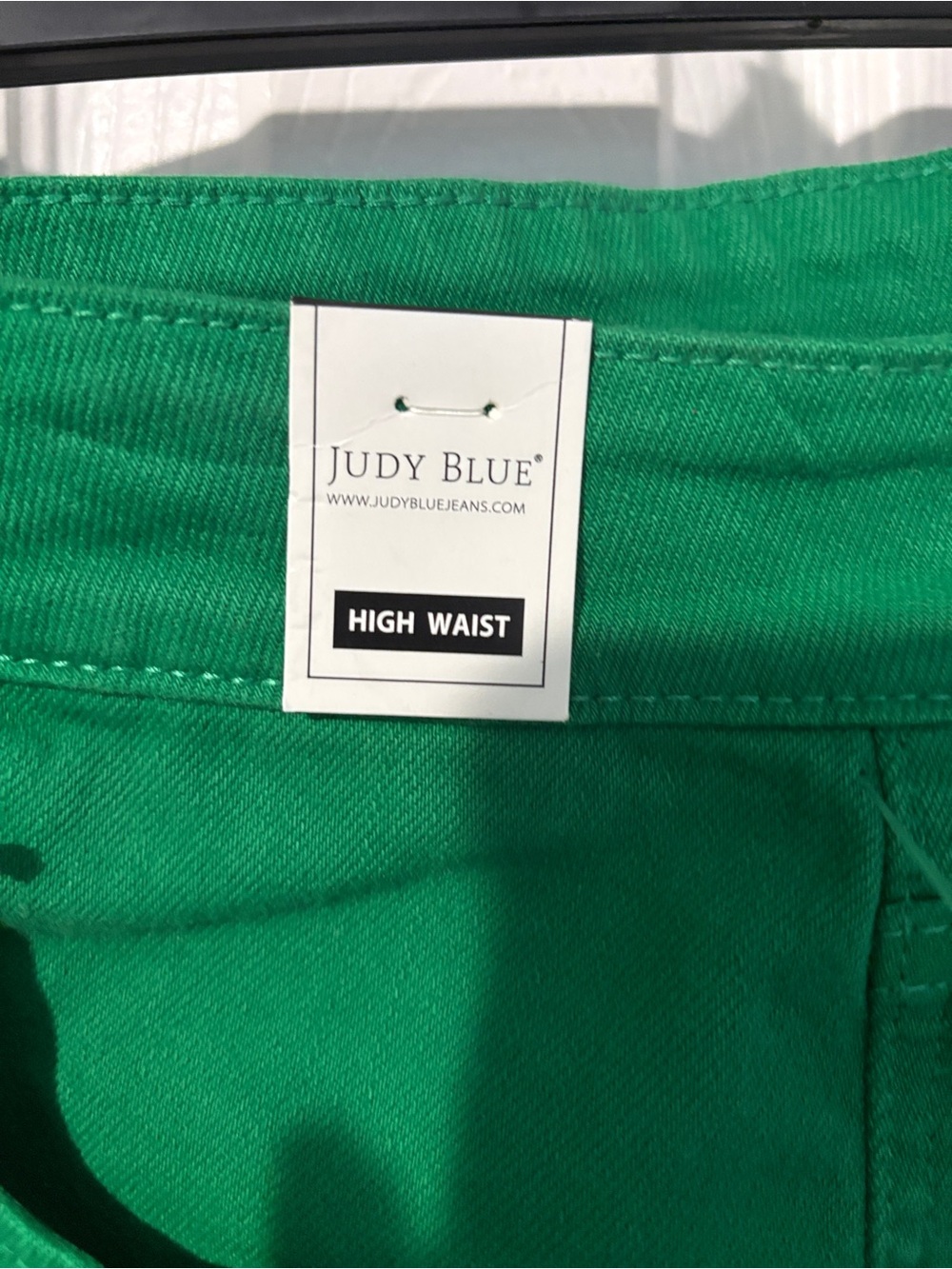 Nwt Judy Blue Kelly Green high waisted jean shorts - Picture 9 of 10